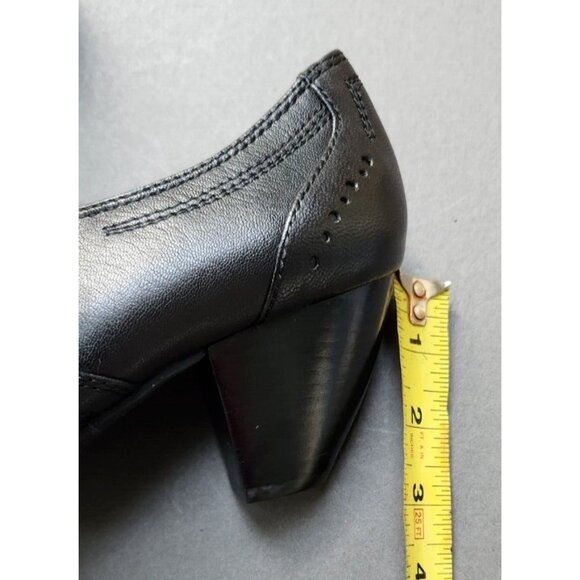 Bare Traps Shoes Womens 9.5 Treasure Black Leather Bootie Slip On Baretraps - Picture 3 of 15